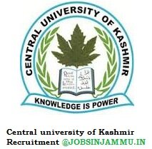 Professor, Associate/ Assistant Professor Vacancies in Central University of Kashmir